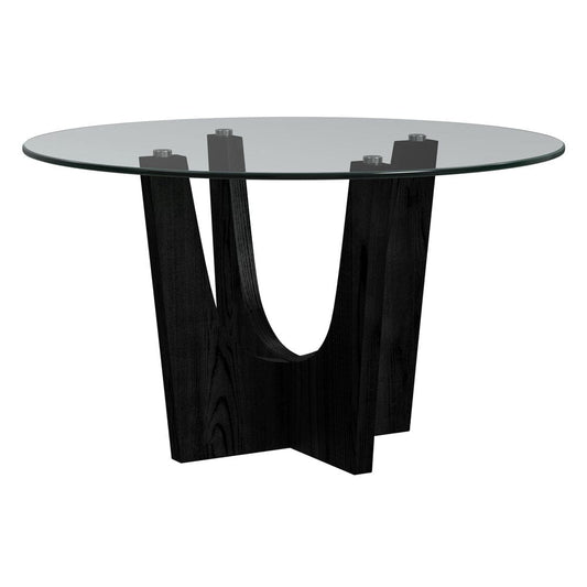 Picket House Furnishings -  Salem Round Counter Table with Glass Top in Black - D-17380-8-CT3 view 1