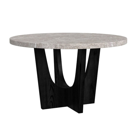 Picket House Furnishings -  Salem Round Counter Table with Grey Faux Marble Top in Black - D-17380-8-CT2 view 1