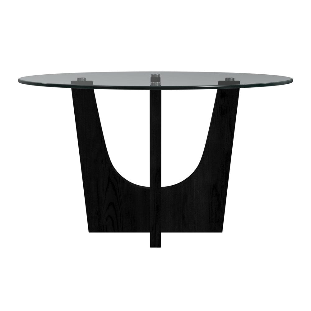 Picket House Furnishings -  Salem Round Dining Table with Glass Top in Black - D-17380-8-DT3 view 2