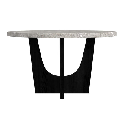 Picket House Furnishings -  Salem Round Dining Table with Grey Faux Marble Top in Black - D-17380-8-DT2 view 2