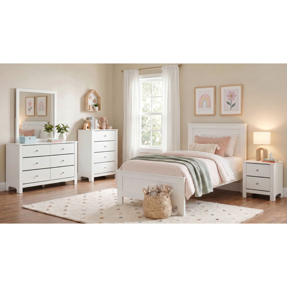 Picket House Furnishings - Santino 4-Drawer Chest in White - SM790CH1 view 3