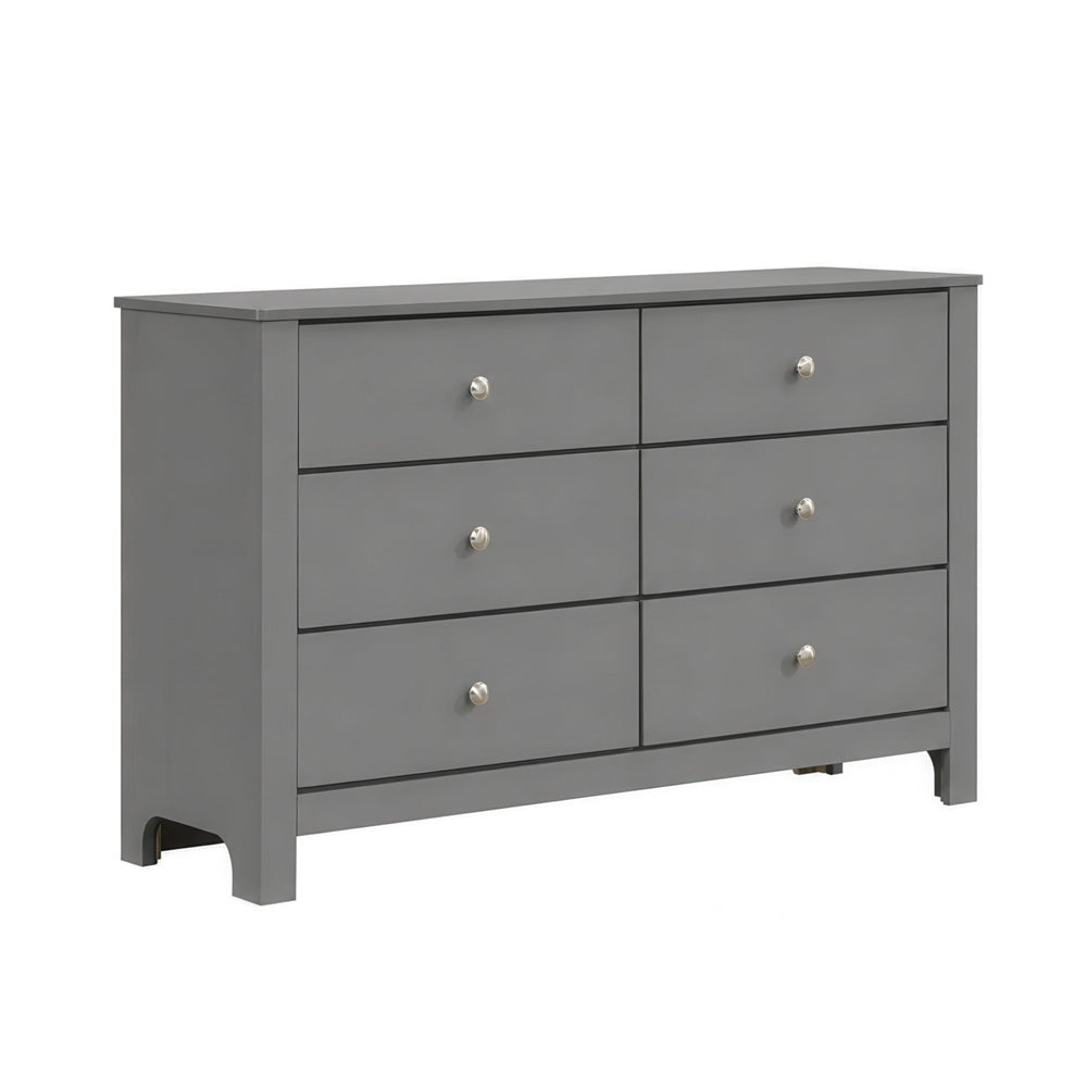 Picket House Furnishings - Santino 6-Drawer Dresser in Grey - SM390DR view 1