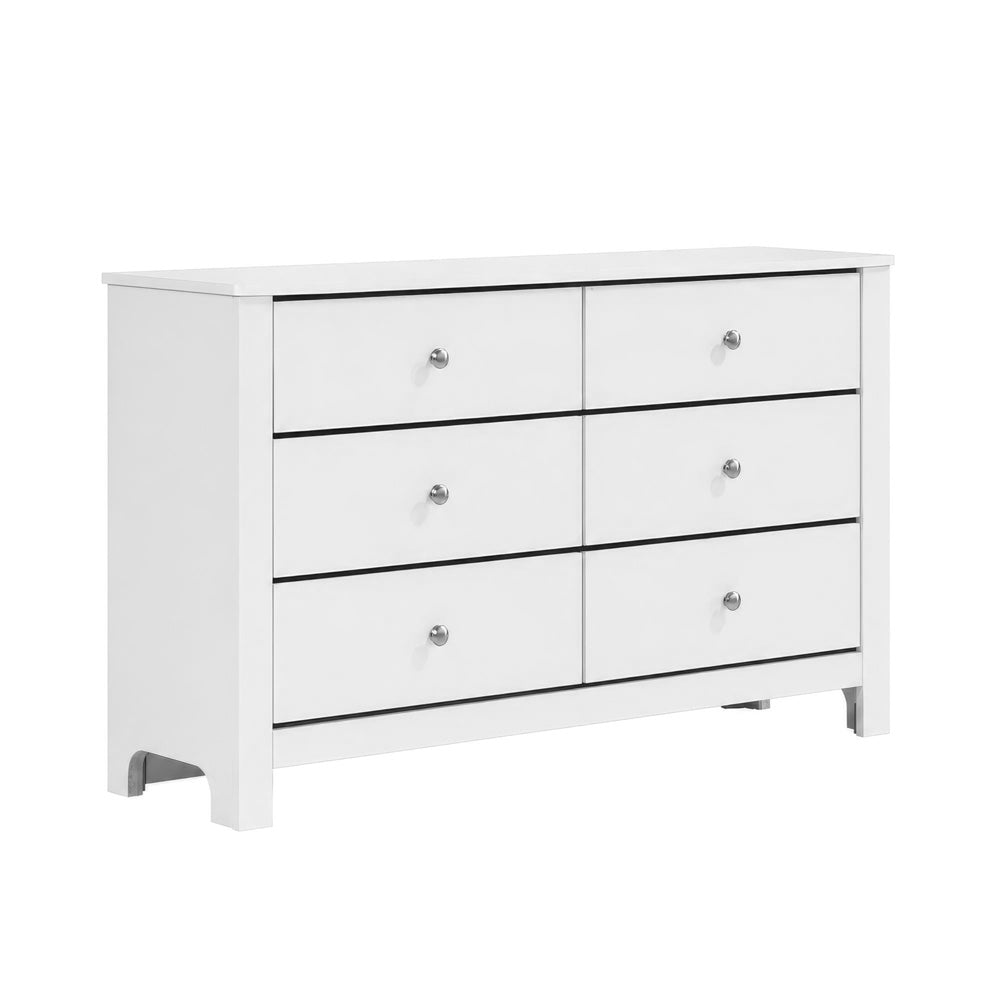 Picket House Furnishings - Santino 6-Drawer Dresser in White - SM790DR view 1