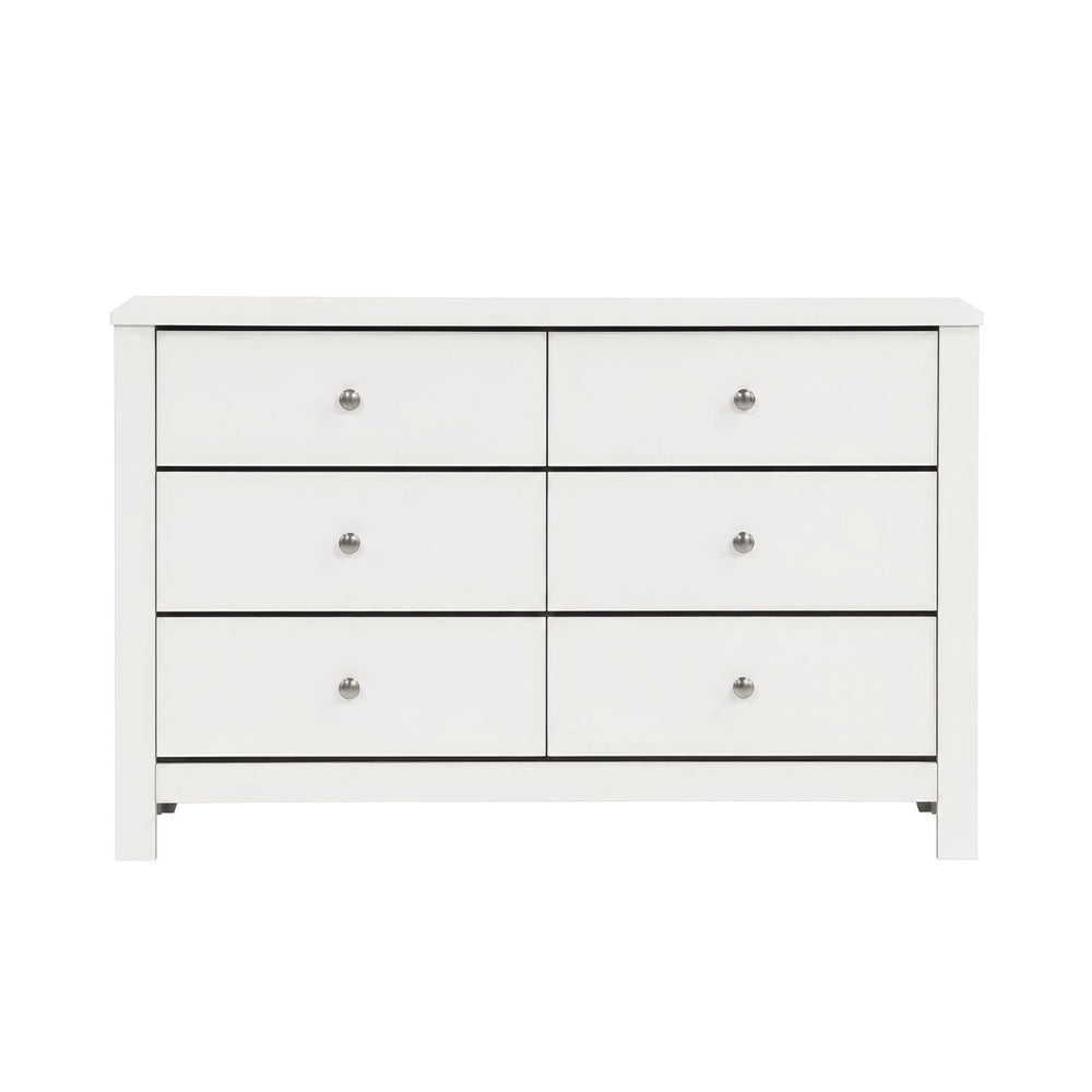 Picket House Furnishings - Santino 6-Drawer Dresser in White - SM790DR view 2