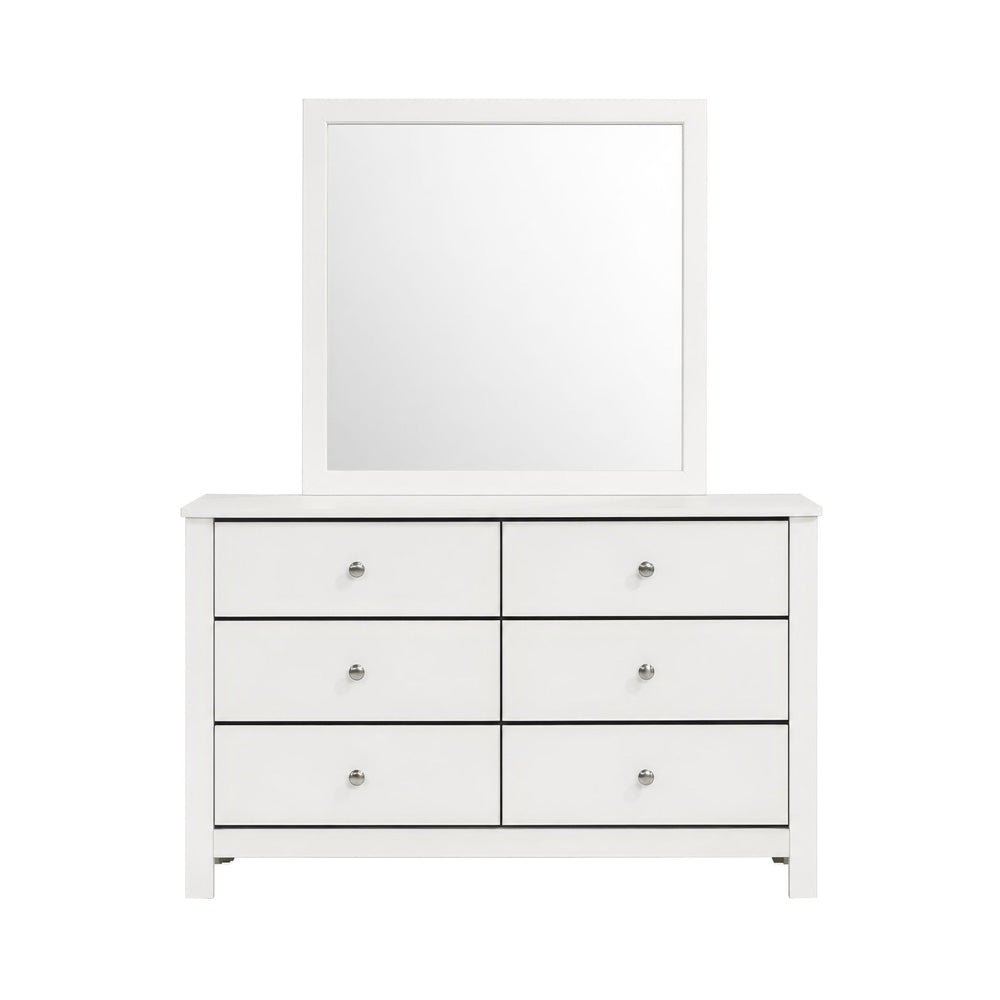 Picket House Furnishings - Santino Dresser and Mirror Set in White - SM790DRMR view 2