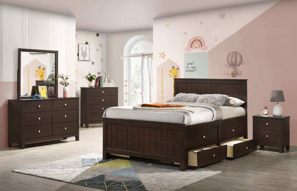 Picket House Furnishings - Santino Full Captains Bed in Espresso - SM530FB veiw 6