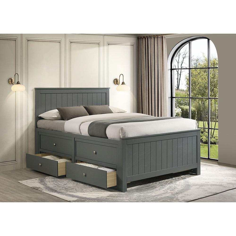 Picket House Furnishings - Santino Full Captains Bed in Grey - SM330FB veiw 1