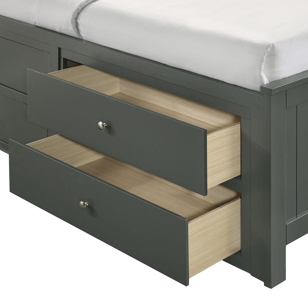 Picket House Furnishings - Santino Full Captains Bed in Grey - SM330FB veiw 4