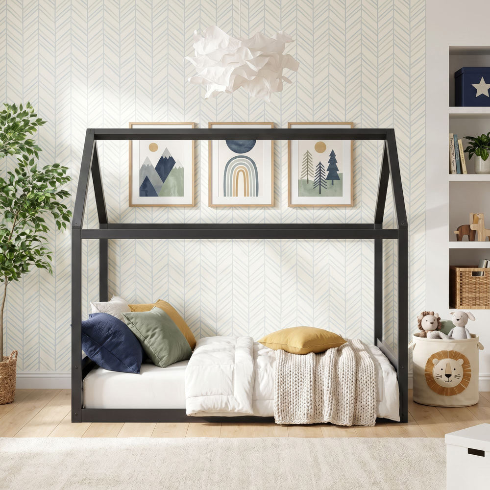 Picket House Furnishings - Santino Full Montessori Bed in Grey - SM385FB view 3