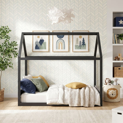 Picket House Furnishings - Santino Full Montessori Bed in Grey - SM385FB view 3