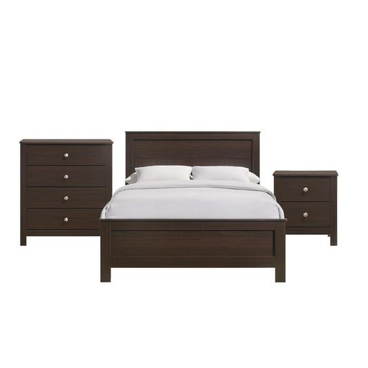 Picket House Furnishings - Santino Full Panel 3PC Bedroom Set in Espresso - SM590FB3PC veiw 1