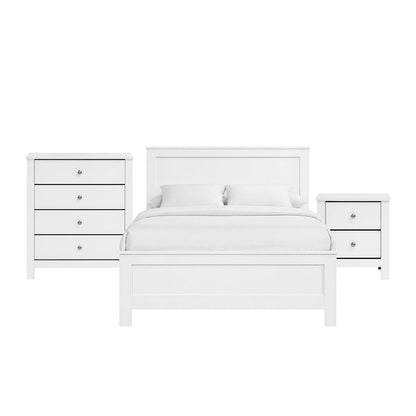 Picket House Furnishings - Santino Full Panel 3PC Bedroom Set in White - SM790FB3PC view 1