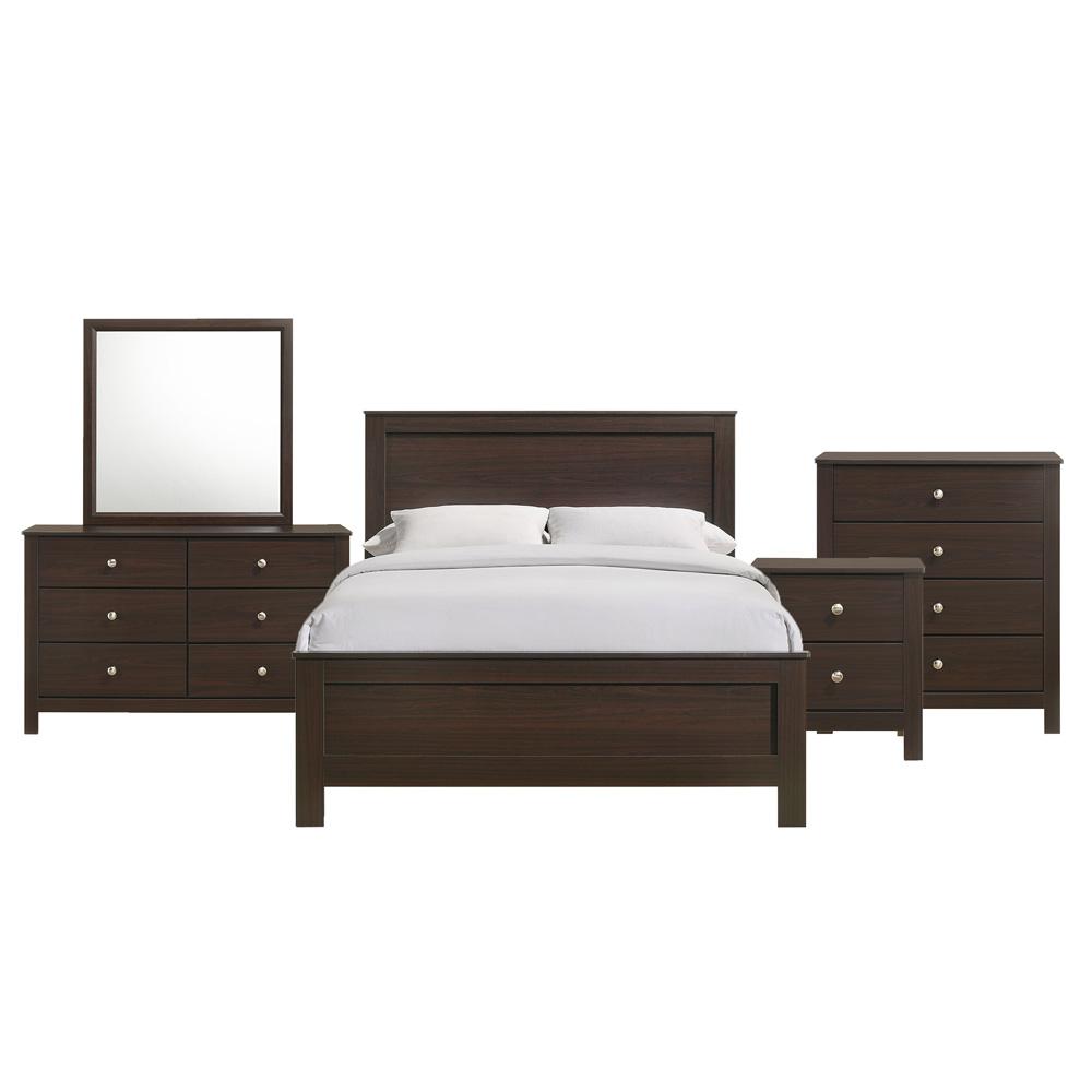 Picket House Furnishings - Santino Full Panel 5PC Bedroom Set in Espresso - SM590FB5PC veiw 1