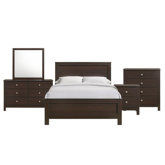 Picket House Furnishings - Santino Full Panel 5PC Bedroom Set in Espresso - SM590FB5PC veiw 1