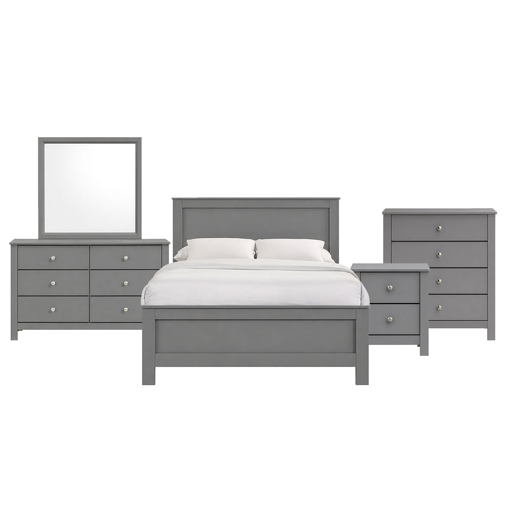 Picket House Furnishings - Santino Full Panel 5PC Bedroom Set in Grey - SM390FB5PC view 1