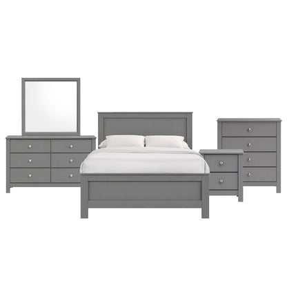 Picket House Furnishings - Santino Full Panel 5PC Bedroom Set in Grey - SM390FB5PC view 1
