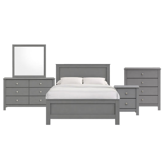 Picket House Furnishings - Santino Full Panel 5PC Bedroom Set in Grey - SM390FB5PC view 1