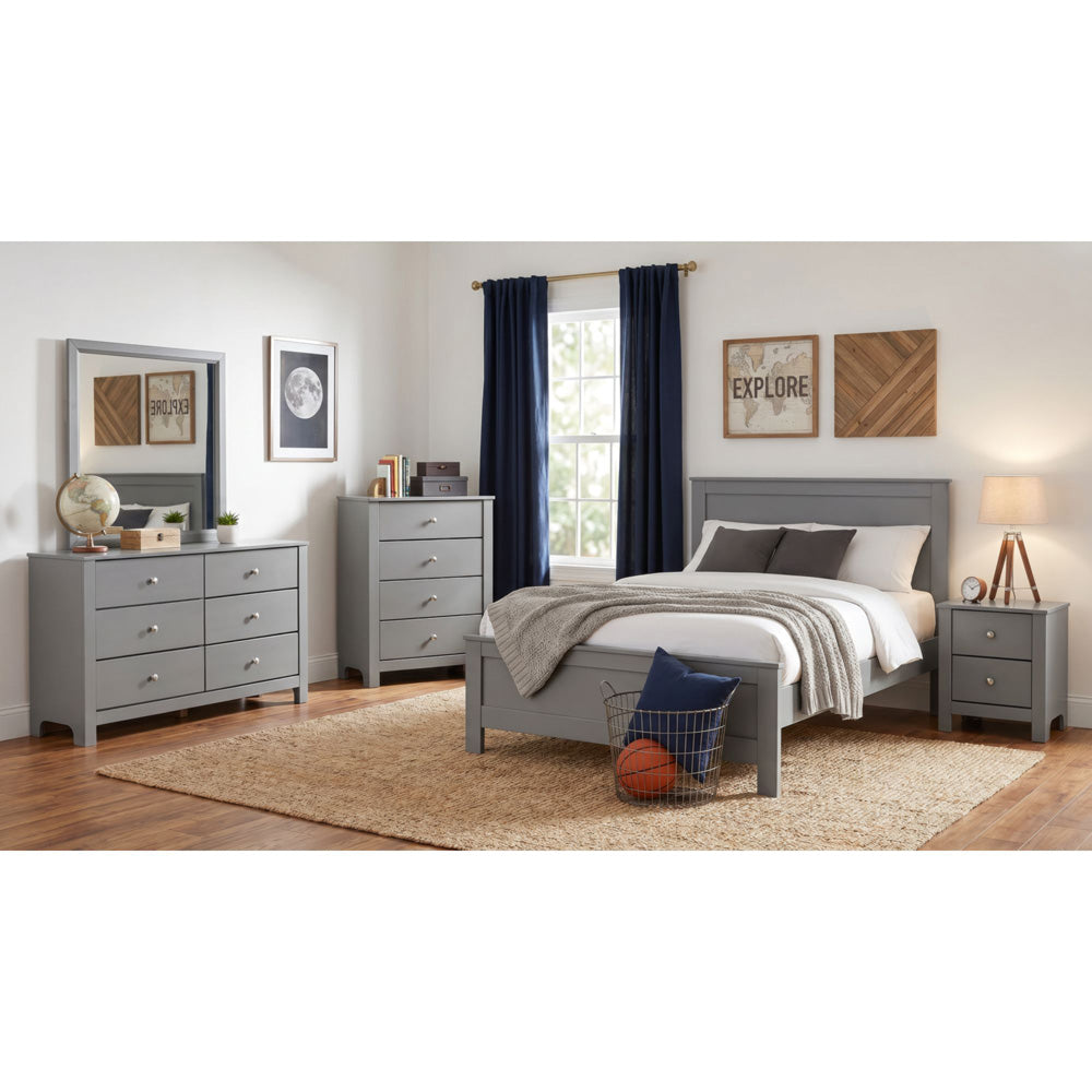 Picket House Furnishings - Santino Full Panel Bed in Grey - SM390FB view 3