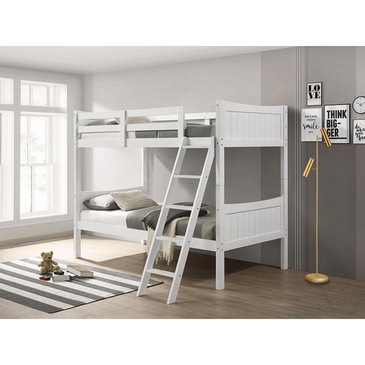 Picket House Furnishings - Santino Over Twin Bunk White - SM700TTB veiw 1