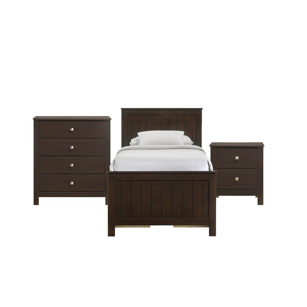 Picket House Furnishings - Santino Twin Captains 3PC Bedroom Set in Espresso - SM530TB3PC veiw 1