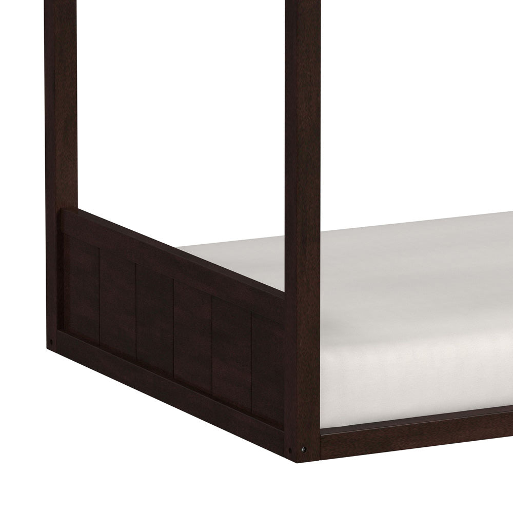 Picket House Furnishings - Santino Twin Montessori Bed in Espresso - SM585TB view 6