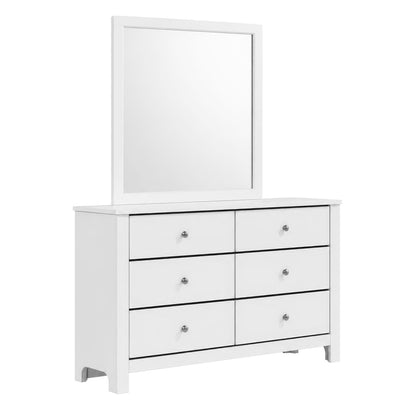 Picket House Furnishings - Santino Twin Panel 5PC Bedroom Set in White - SM790TB5PC view 2