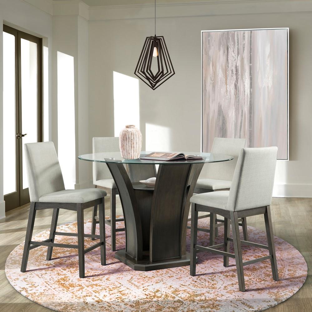 Picket House Furnishings - Simms 5PC Round Counter Height Dining Set-Table & Four Chairs - DPR5005PCDT veiw 1