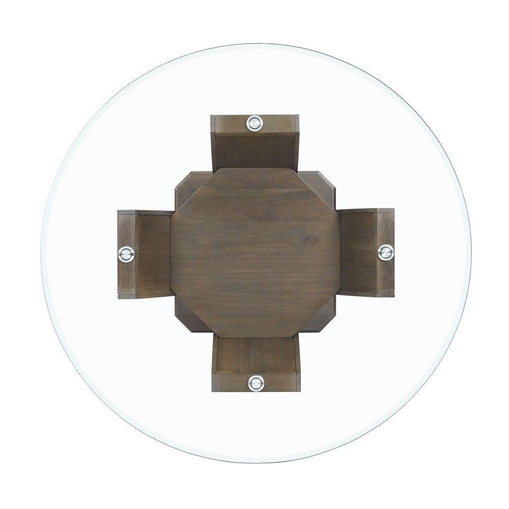 Picket House Furnishings - Simms Round Counter Height Dining Table in Walnut - DPR500CDT veiw 4