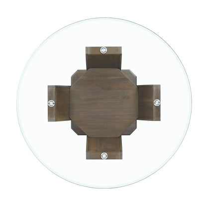 Picket House Furnishings - Simms Round Counter Height Dining Table in Walnut - DPR500CDT veiw 4