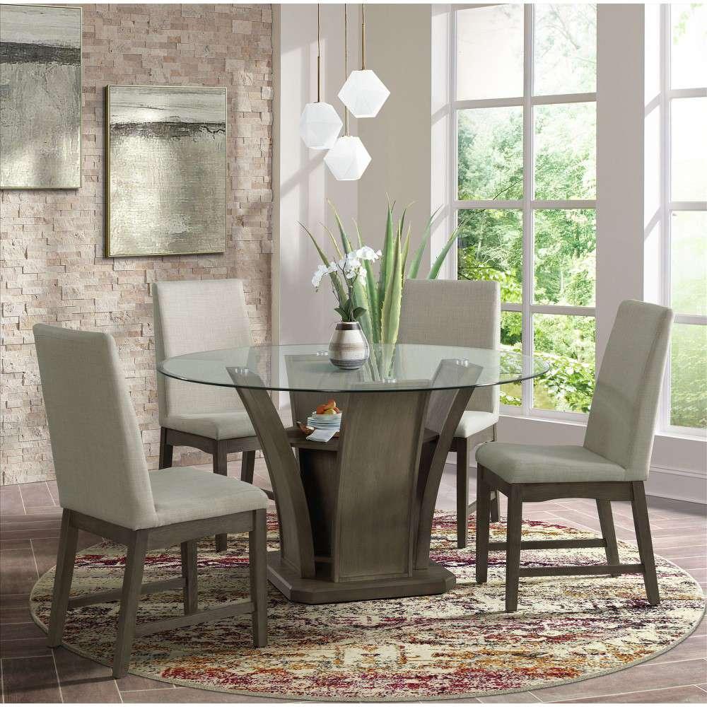 Picket House Furnishings - Simms Round Dining Table in Grey - DPR300RDTTB veiw 2