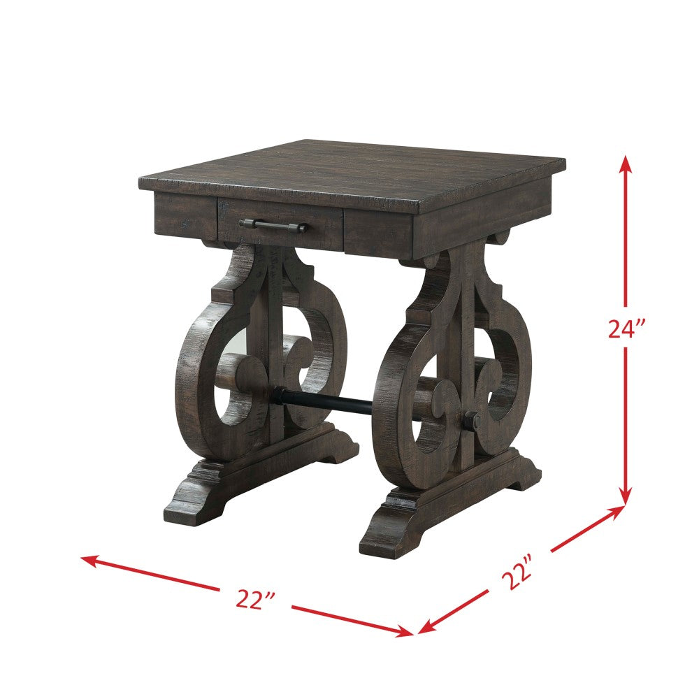 Picket House Furnishings - Stanford 2Pc Occasional Set Coffee And End Table in Smokey Walnut - TST1002PC veiw 9