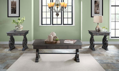 Picket House Furnishings - Stanford 3Pc Occasional Set Coffee And 2 End Tables in Smokey Walnut - TST1003PC veiw 1