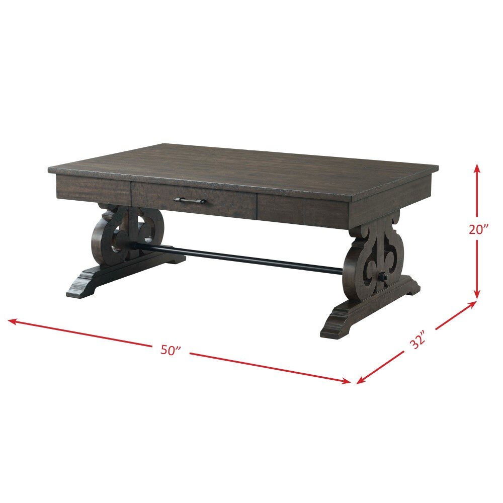 Picket House Furnishings - Stanford 3Pc Occasional Set Coffee And 2 End Tables in Smokey Walnut - TST1003PC veiw 8