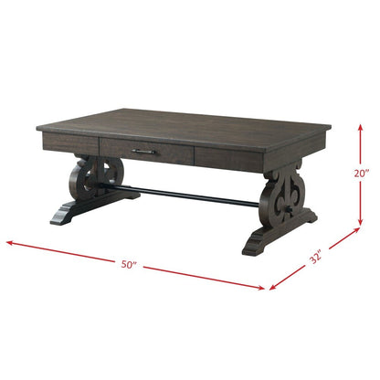 Picket House Furnishings - Stanford 3Pc Occasional Set Coffee And 2 End Tables in Smokey Walnut - TST1003PC veiw 8