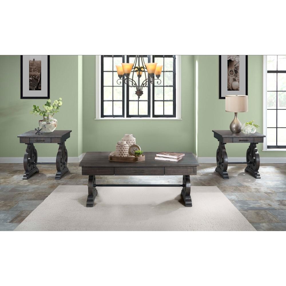 Picket House Furnishings - Stanford Chair Side Table in Smokey Walnut - TST100ST veiw 7