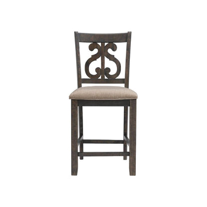 Picket House Furnishings - Stanford Counter Height 7PC Dining Set-Table & Six Swirl Back Chairs - DST195C7PC veiw 6