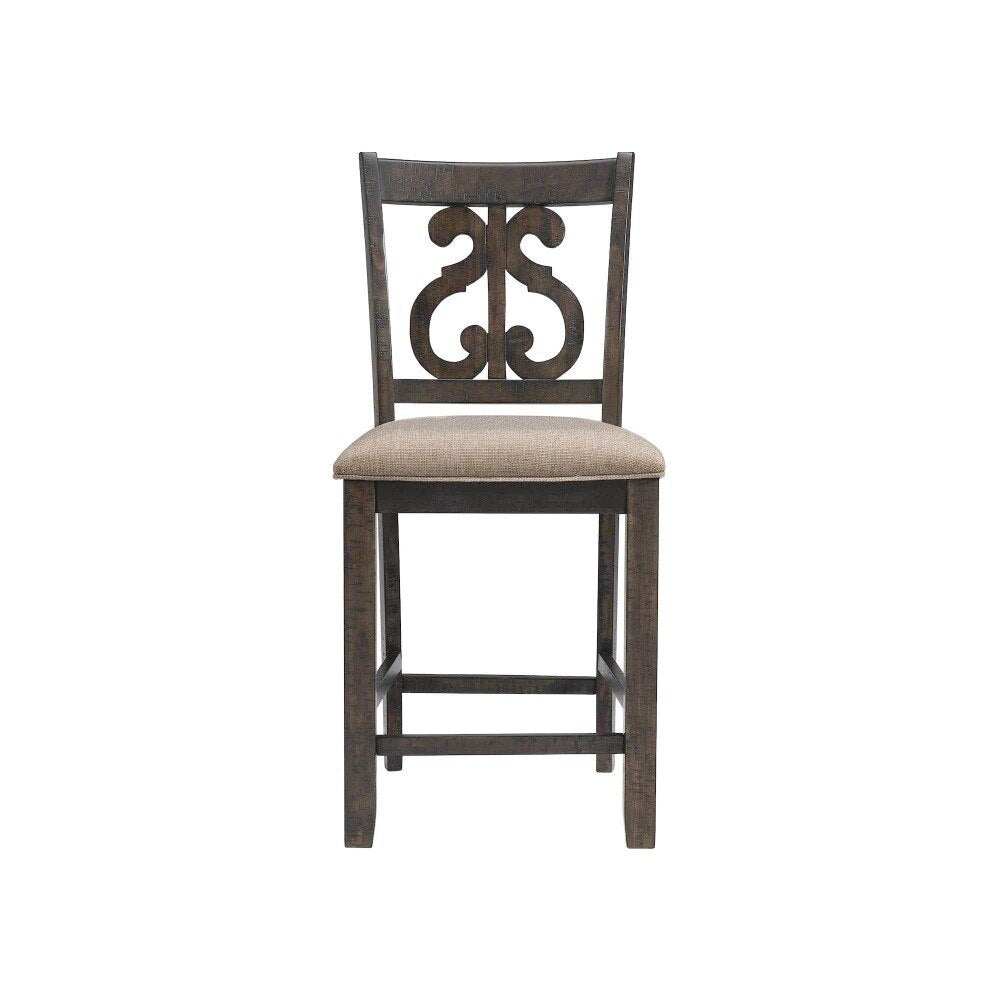 Picket House Furnishings - Stanford Counter Height 9PC Dining Set-Table & Eight Swirl Back Chairs - DST195C9PC veiw 6