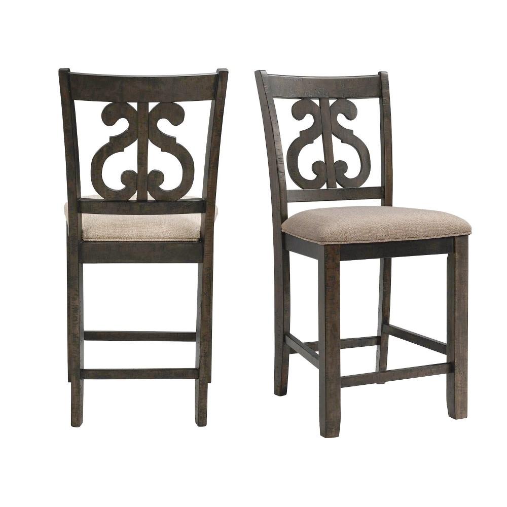 Picket House Furnishings - Stanford Counter Swirl Back Side Chair (Set of 2) - DST195CSC veiw 1