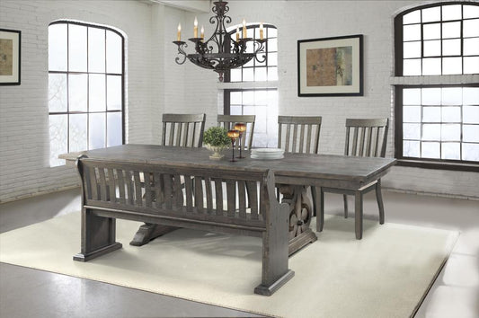 Picket House Furnishings - Stanford Dining Table, 4 Side Chairs, Pew Bench - DST100SB6PC veiw 1