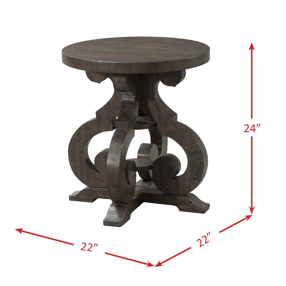 Picket House Furnishings - Stanford End Table in Smokey Walnut - TST100ET veiw 5