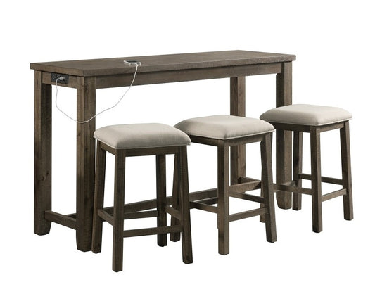 Picket House Furnishings - Stanford Multipurpose Bar Table Set in Gray - TST300BTSPE veiw 1