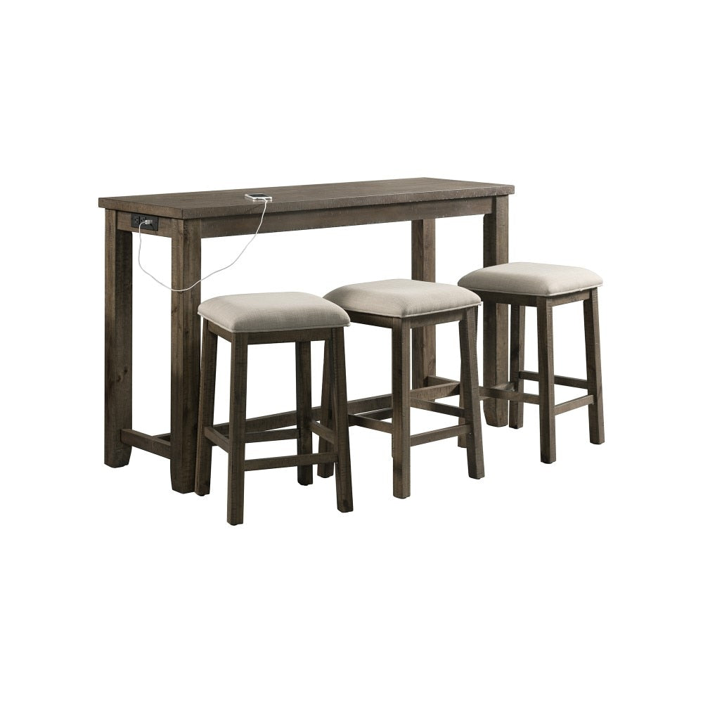 Picket House Furnishings - Stanford Multipurpose Bar Table Set in Gray - TST300BTSPE veiw 2