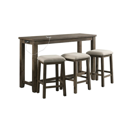 Picket House Furnishings - Stanford Multipurpose Bar Table Set in Gray - TST300BTSPE veiw 2