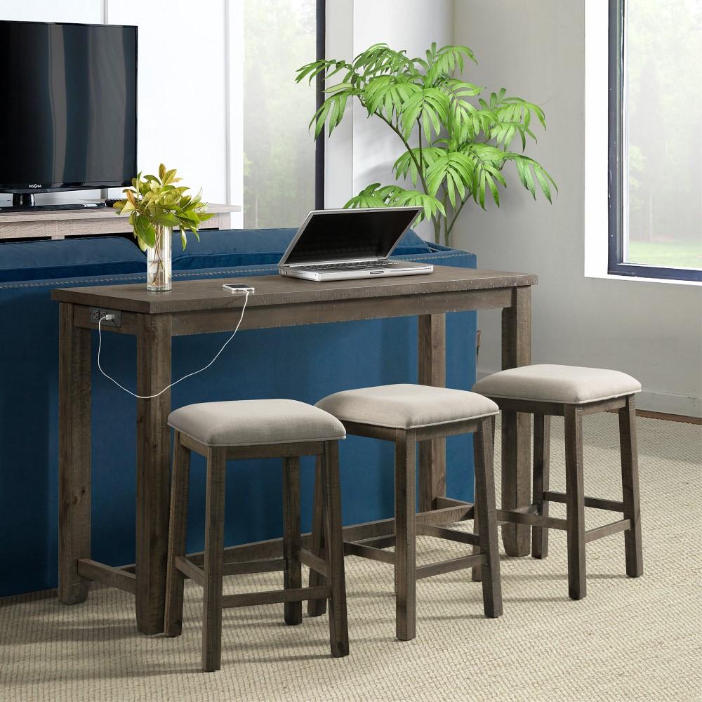 Picket House Furnishings - Stanford Multipurpose Bar Table Set in Gray - TST300BTSPE veiw 10