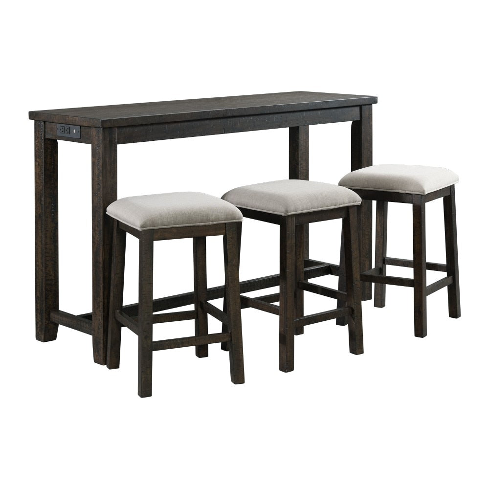 Picket House Furnishings - Stanford Multipurpose Bar Table Set in Smokey Walnut - TST100BTSPE veiw 1