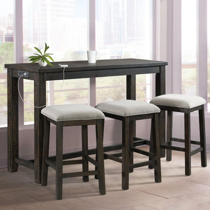 Picket House Furnishings - Stanford Multipurpose Bar Table Set in Smokey Walnut - TST100BTSPE veiw 10