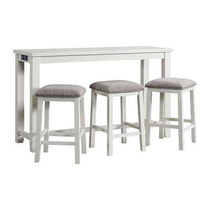 Picket House Furnishings - Stanford Multipurpose Bar Table Set in White - TST700BTSP veiw 1