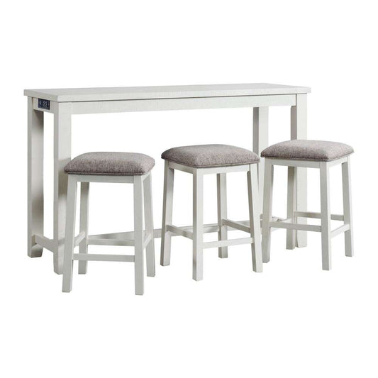 Picket House Furnishings - Stanford Multipurpose Bar Table Set in White - TST700BTSP veiw 1
