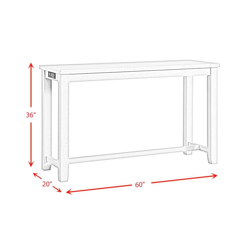 Picket House Furnishings - Stanford Multipurpose Bar Table Set in White - TST700BTSP veiw 7