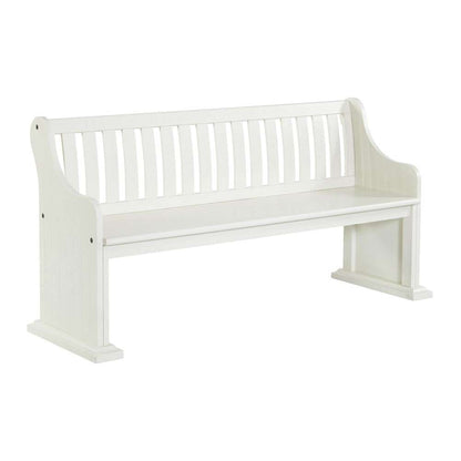 Picket House Furnishings - Stanford Pew Bench in White - DST700PW veiw 1